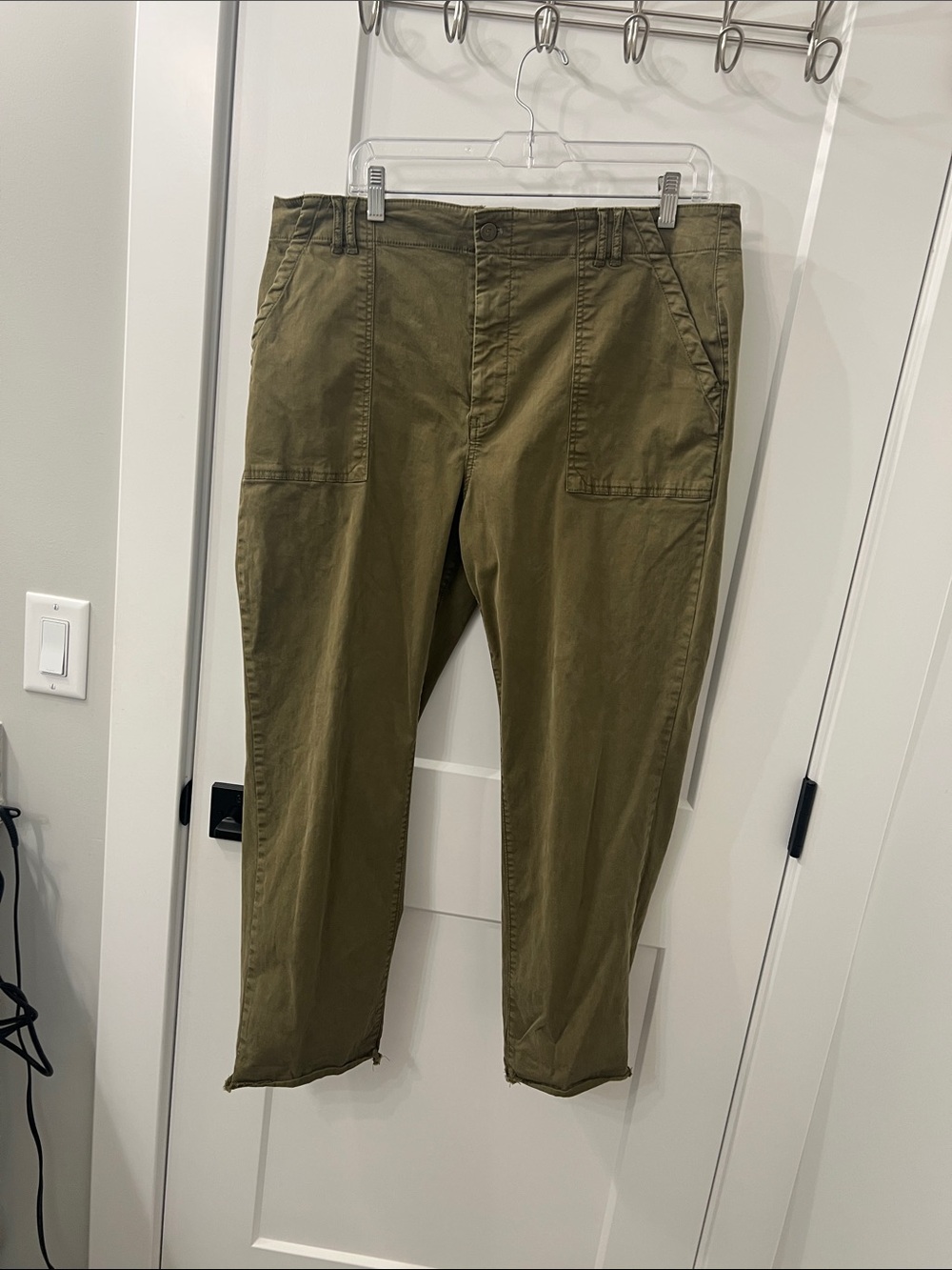 Women’s Pilcro Olive Green Casual Utility Pants